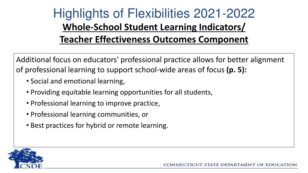 highlights of flexibilities 2021 2022 whole