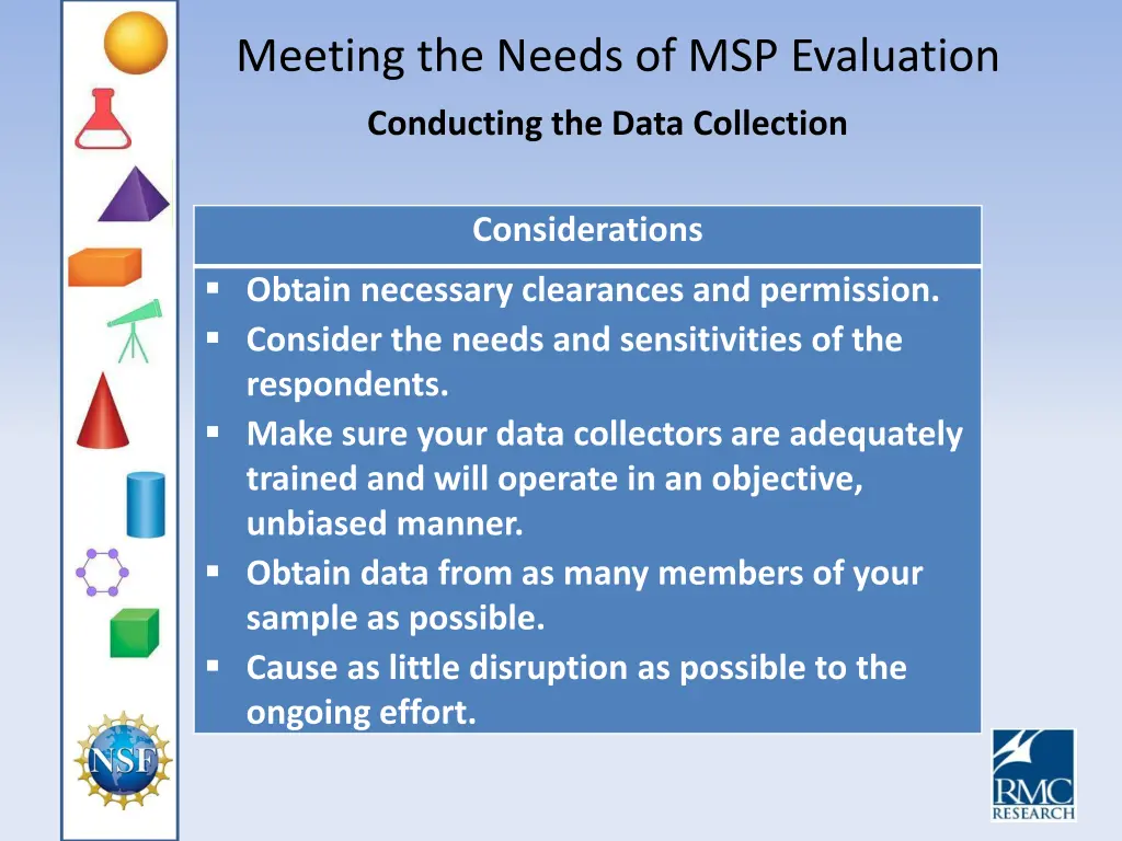 meeting the needs of msp evaluation 16