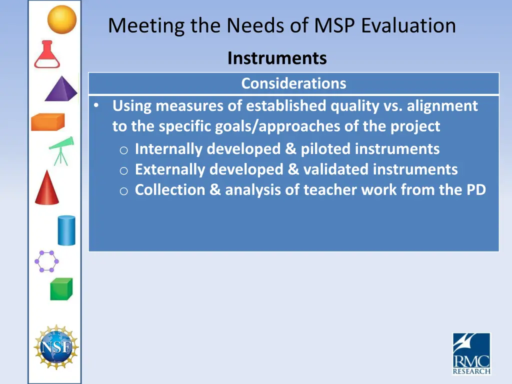 meeting the needs of msp evaluation 8