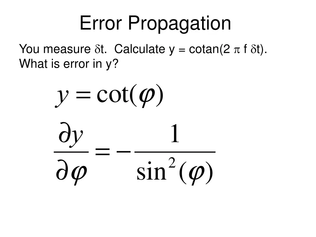 error propagation 1