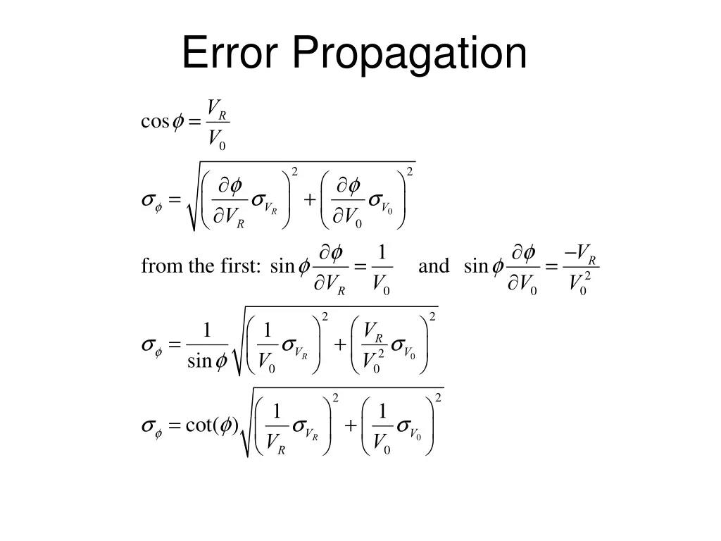 error propagation