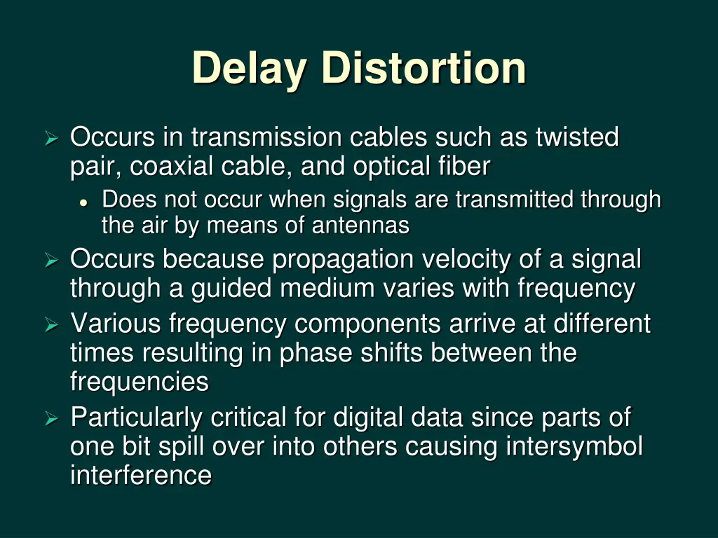 delay distortion