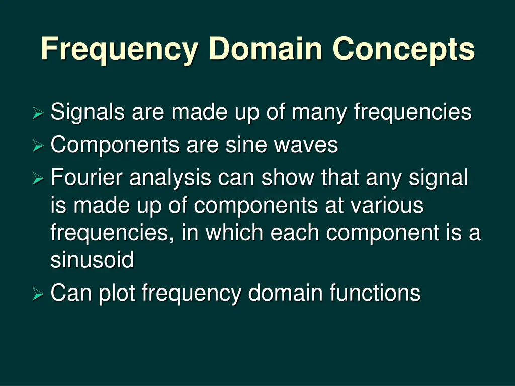 frequency domain concepts