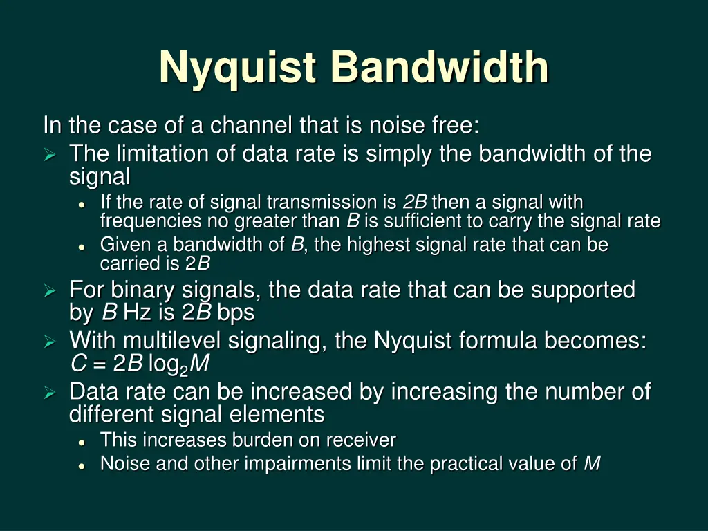 nyquist bandwidth