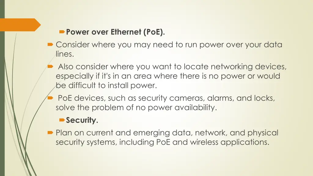 power over ethernet poe consider where
