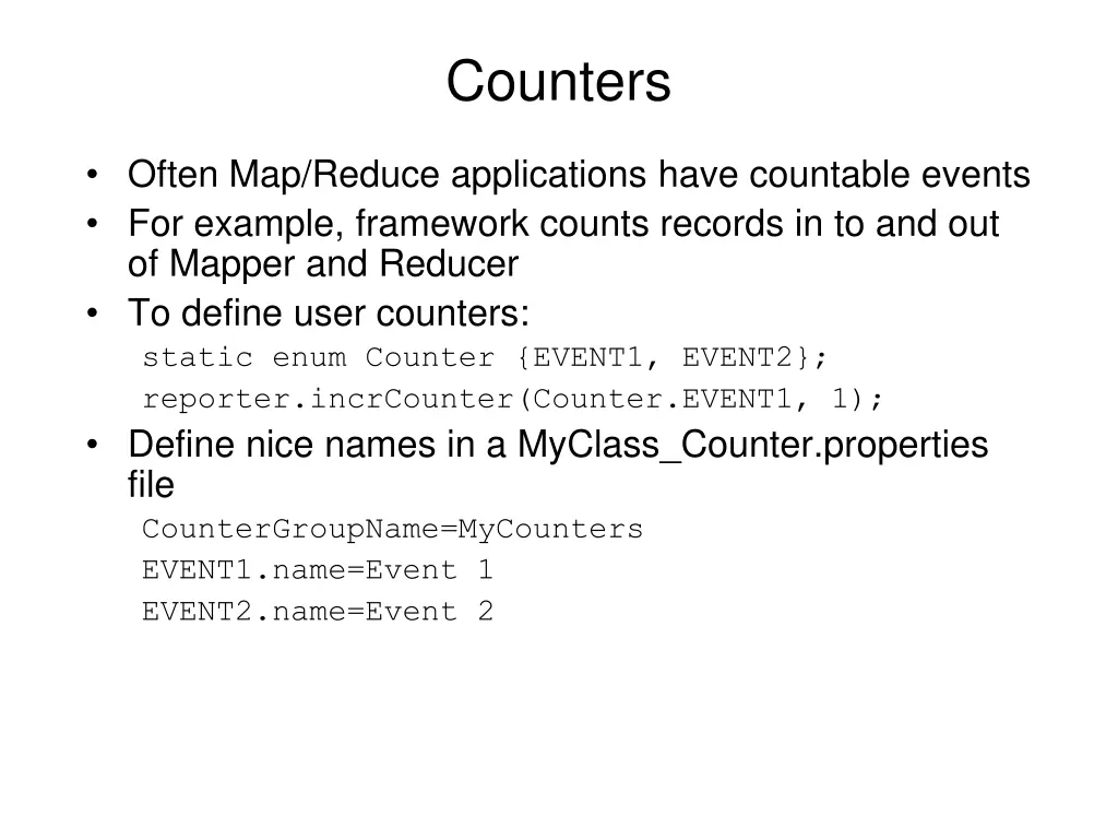 counters