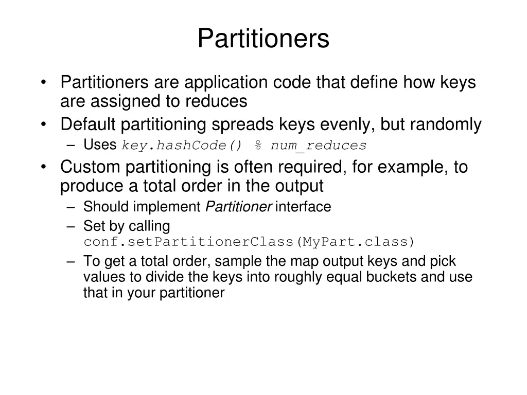 partitioners