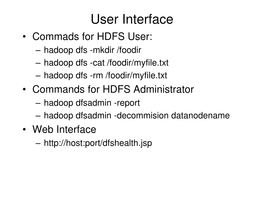 user interface