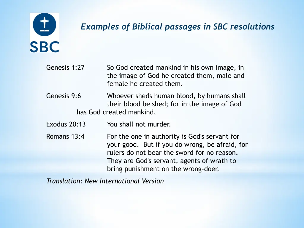 examples of biblical passages in sbc resolutions