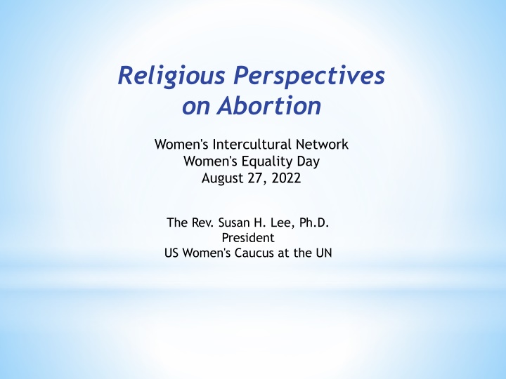 religious perspectives on abortion