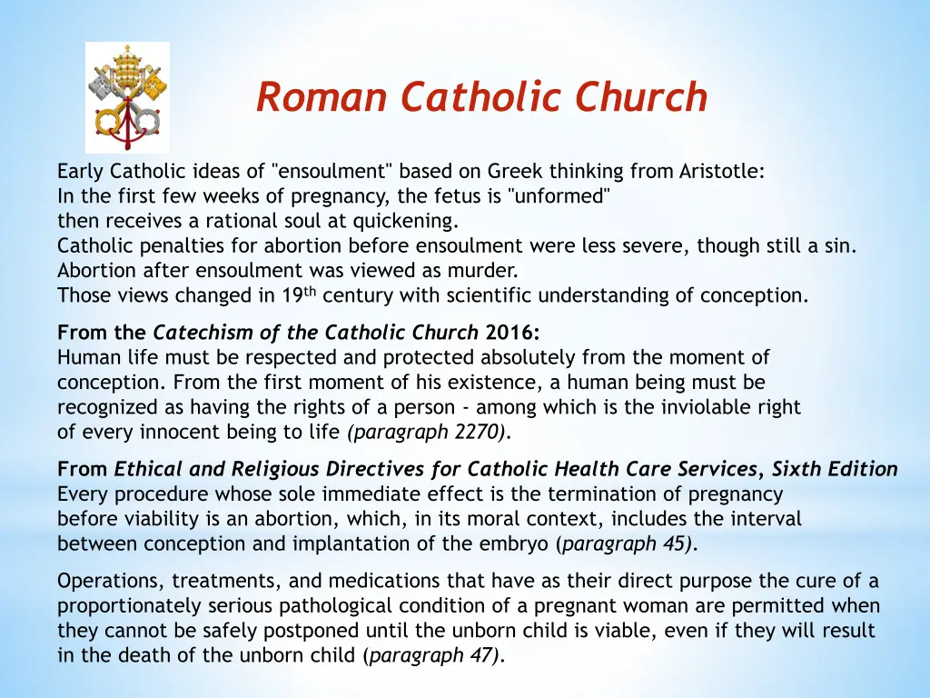 roman catholic church