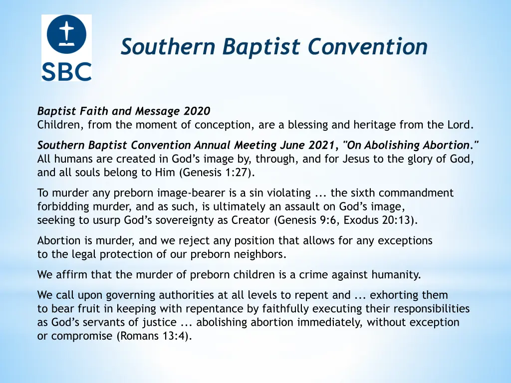 southern baptist convention