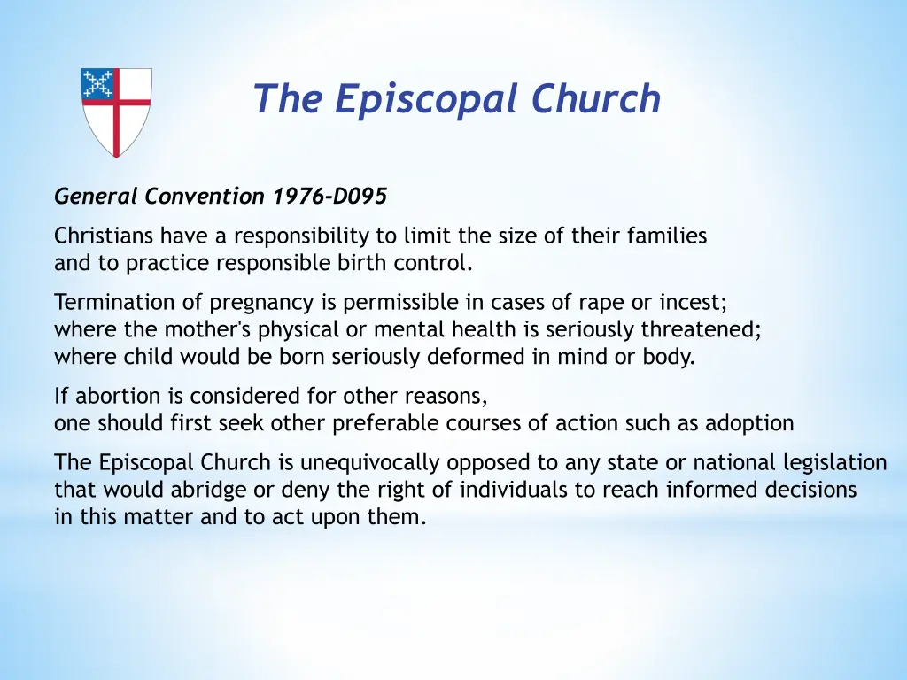 the episcopal church
