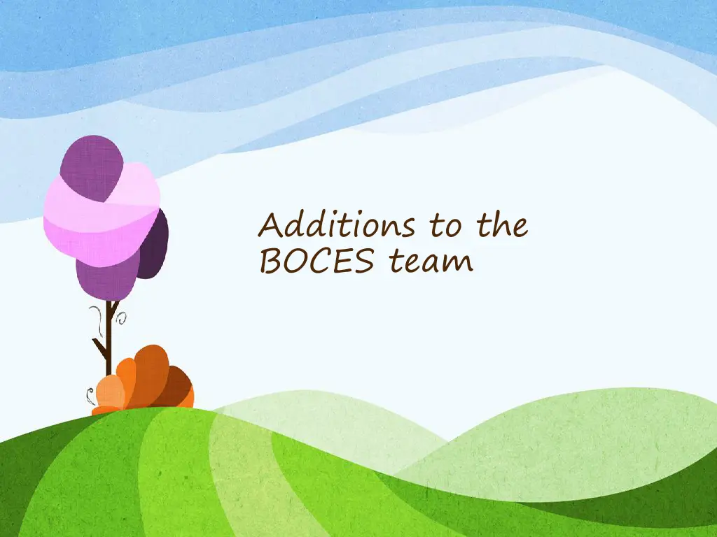 additions to the boces team