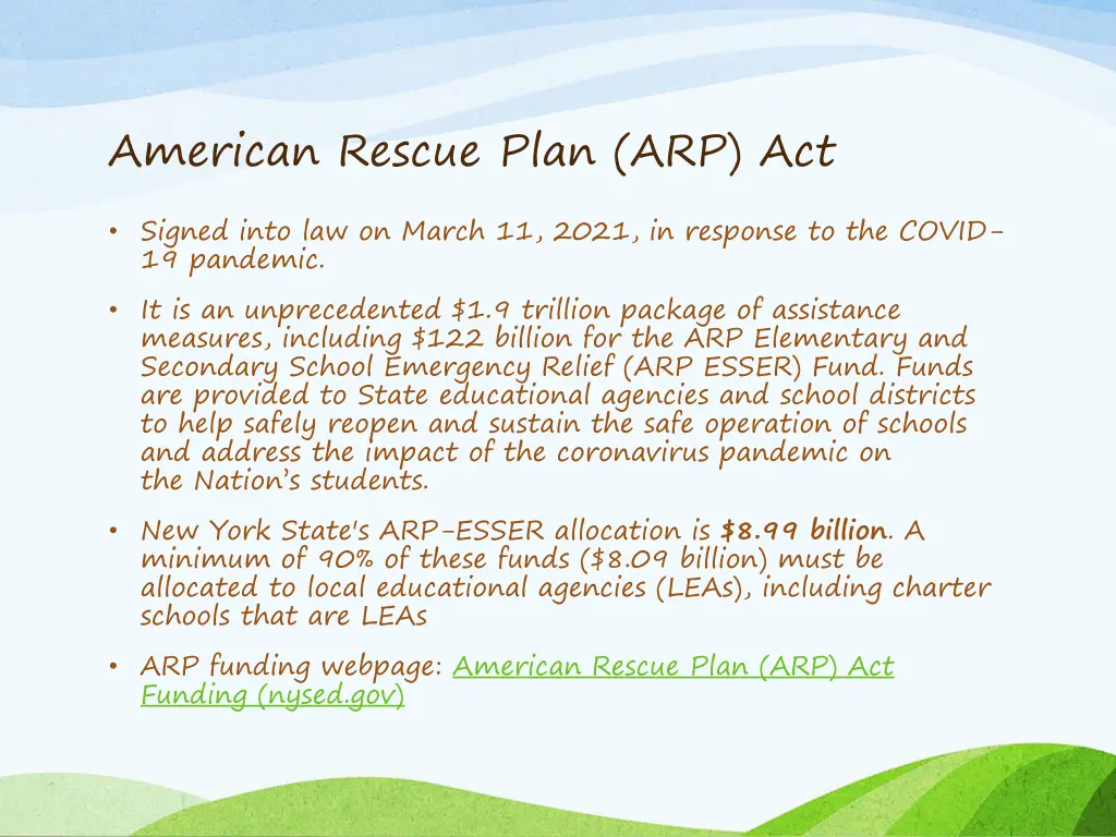 american rescue plan arp act