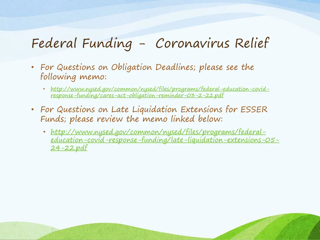 federal funding coronavirus relief