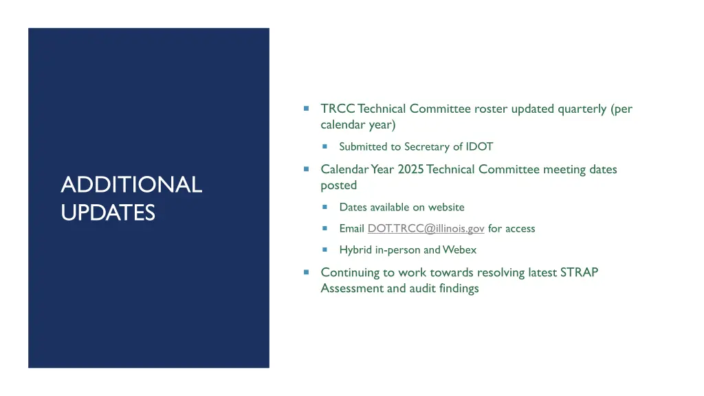 trcc technical committee roster updated quarterly
