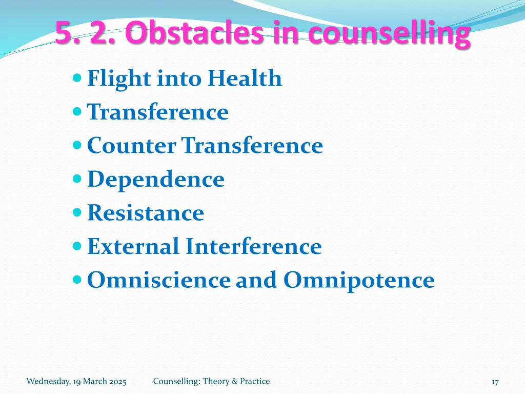 5 2 obstacles in counselling