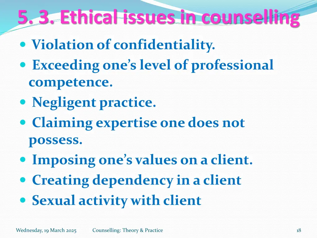 5 3 ethical issues in counselling