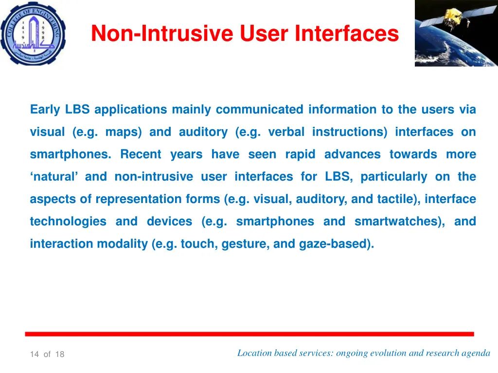 non intrusive user interfaces