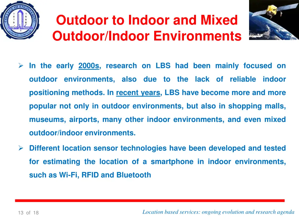 outdoor to indoor and mixed outdoor indoor
