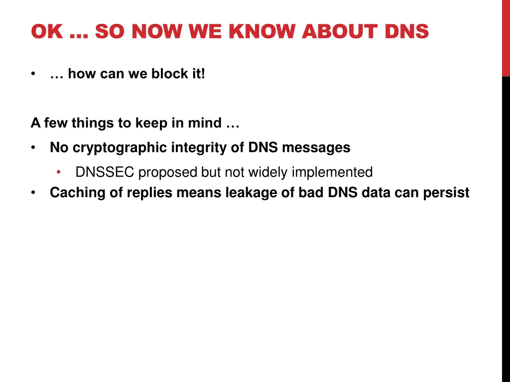 ok so now we know about dns