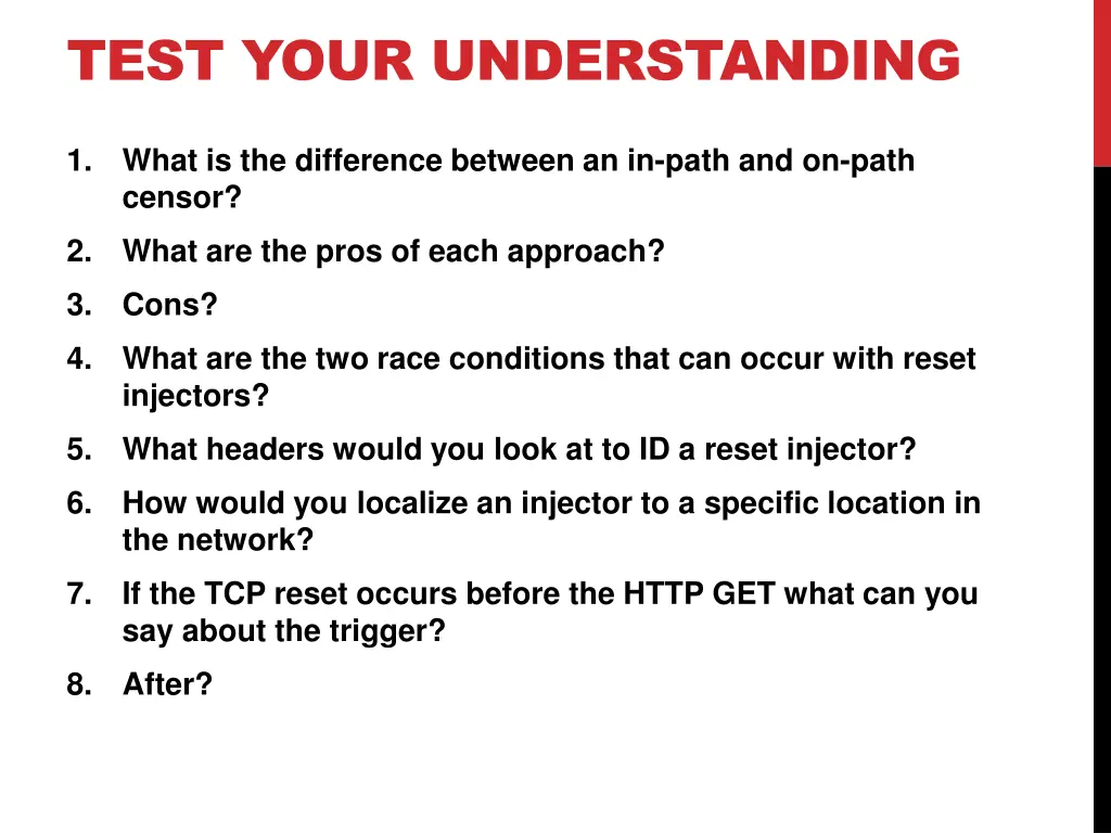test your understanding