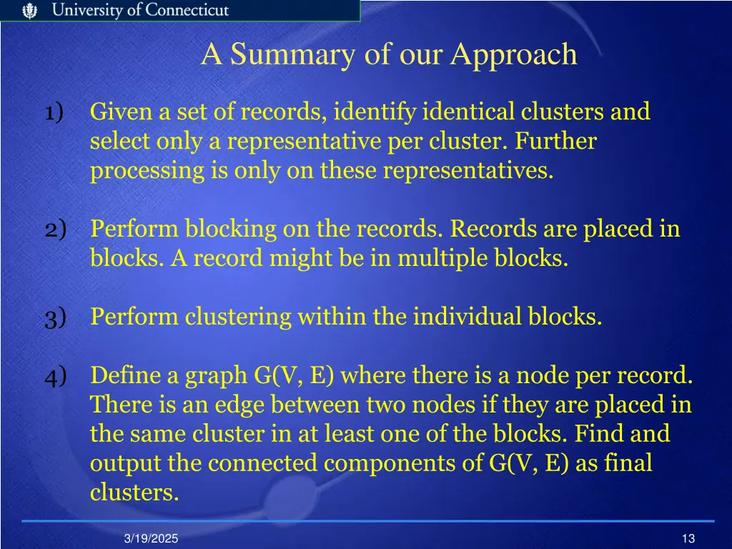 a summary of our approach