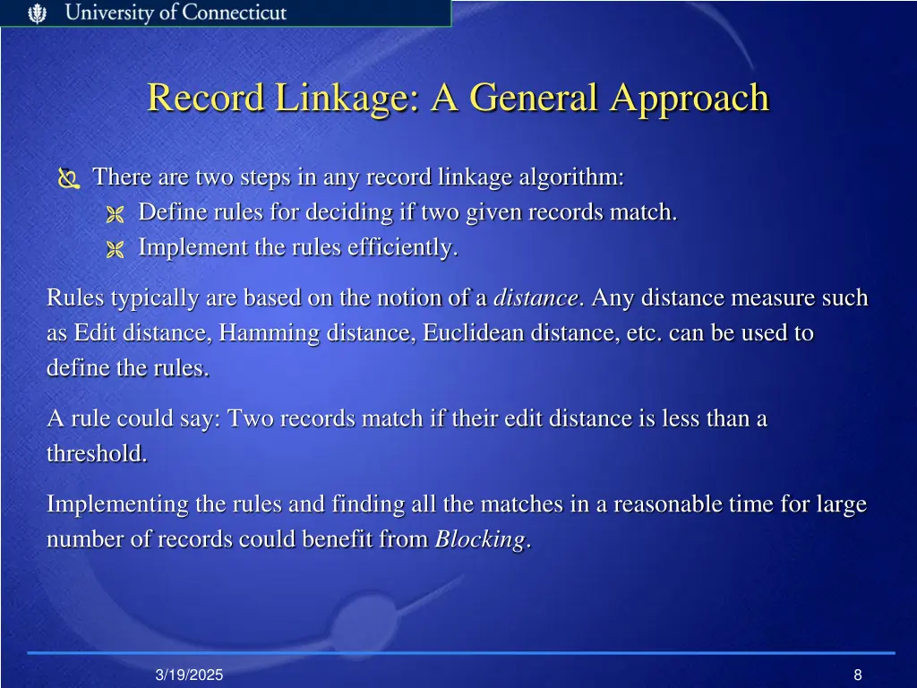 record linkage a general approach