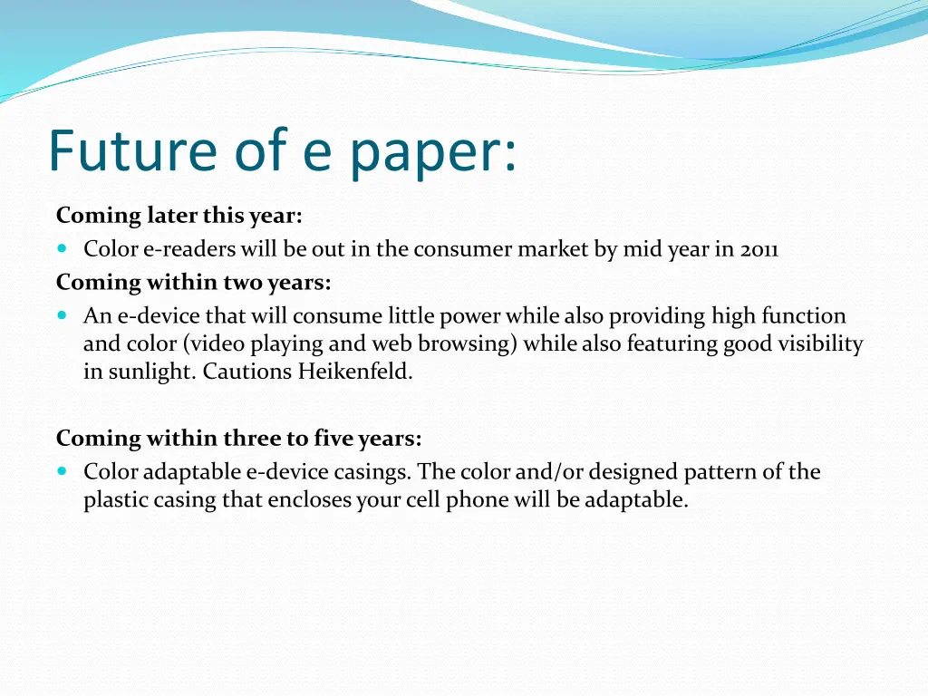 future of e paper