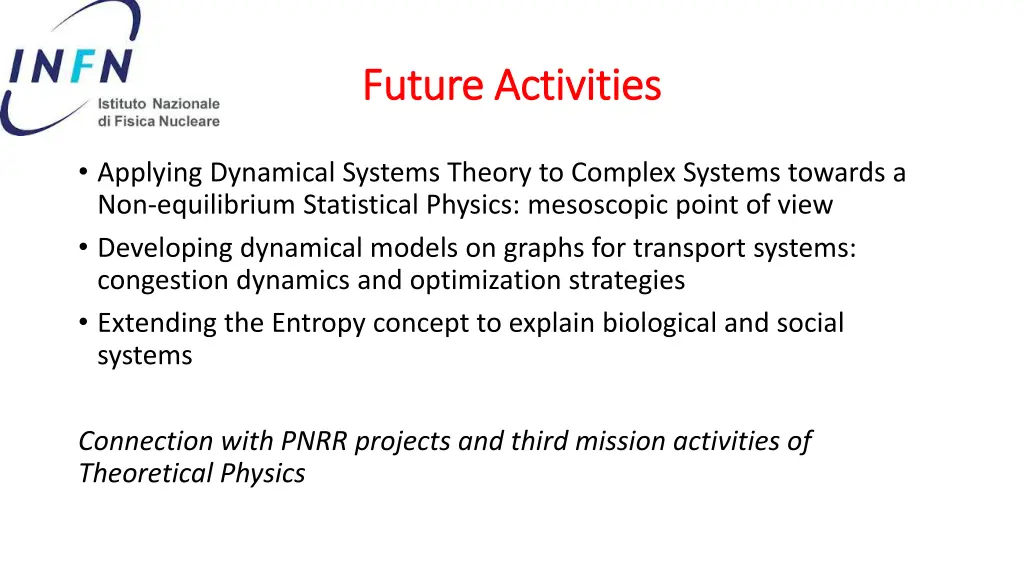 future activities future activities
