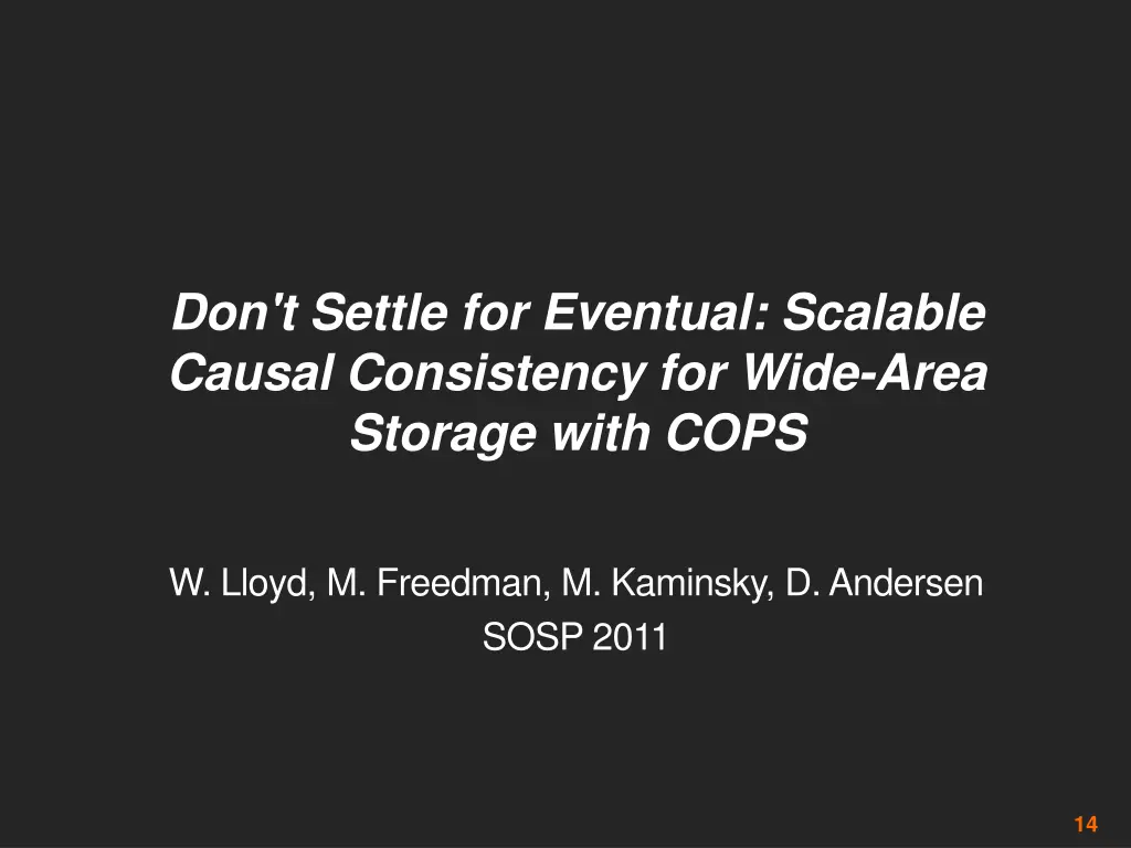 don t settle for eventual scalable causal
