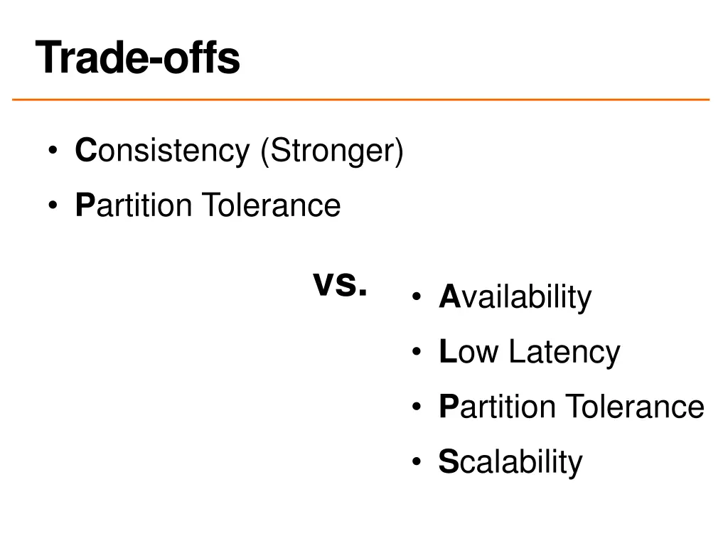 trade offs