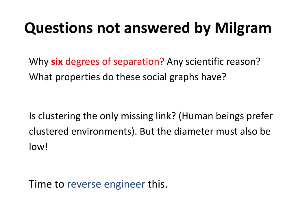 questions not answered by milgram