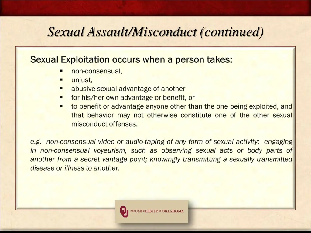sexual assault misconduct continued 1