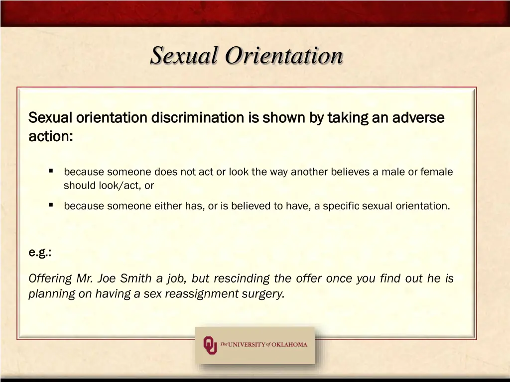 sexual orientation