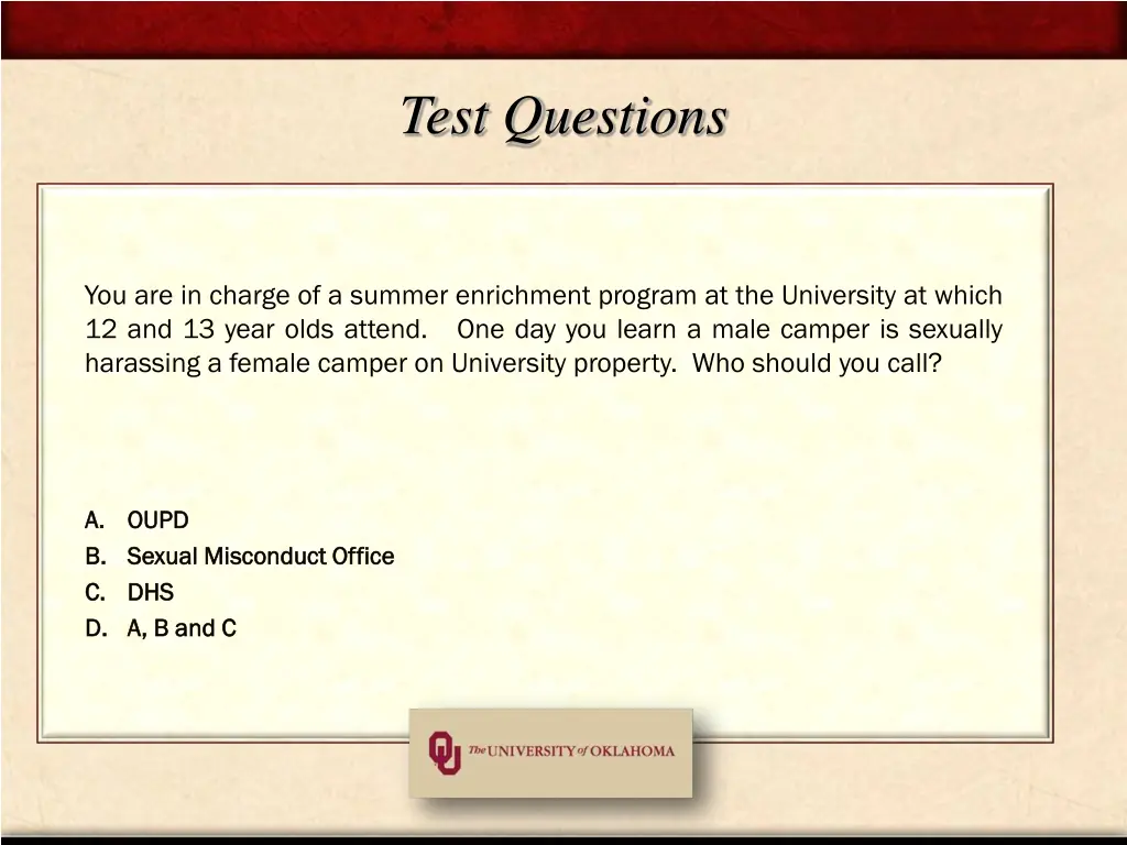 test questions 11