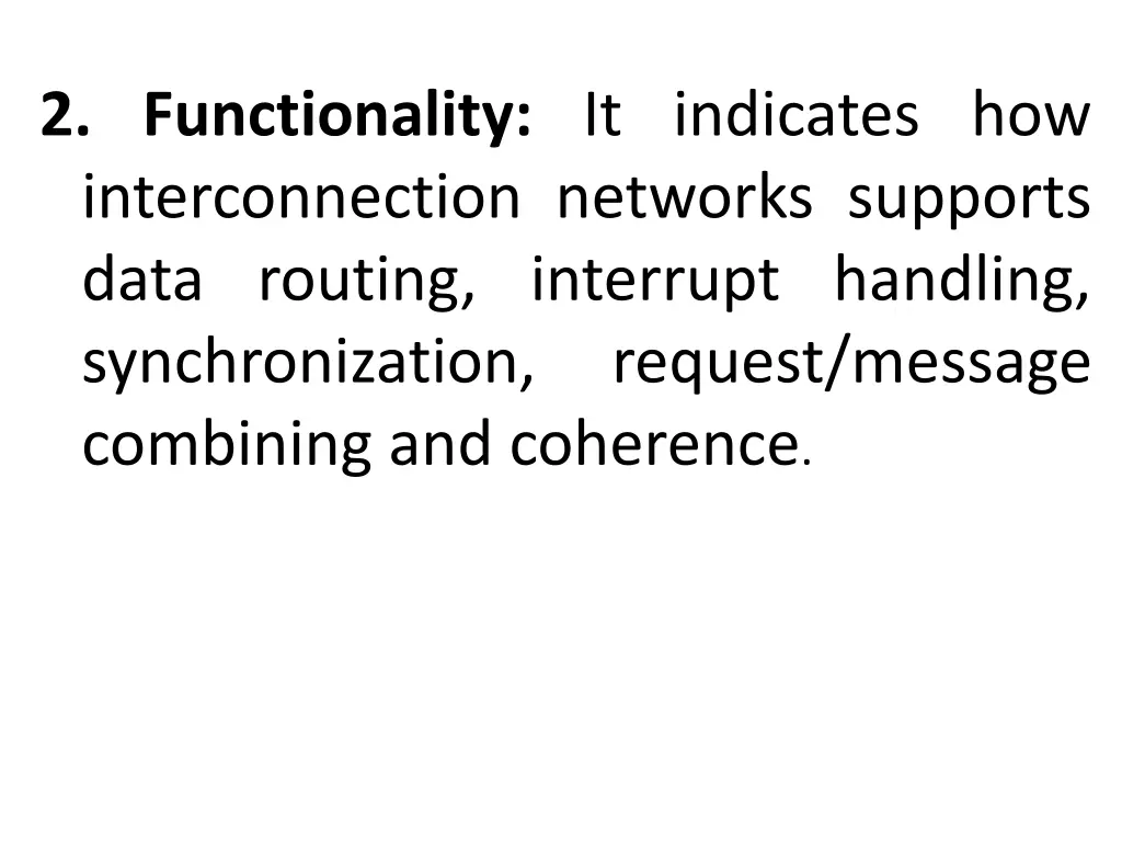 2 functionality it indicates how interconnection