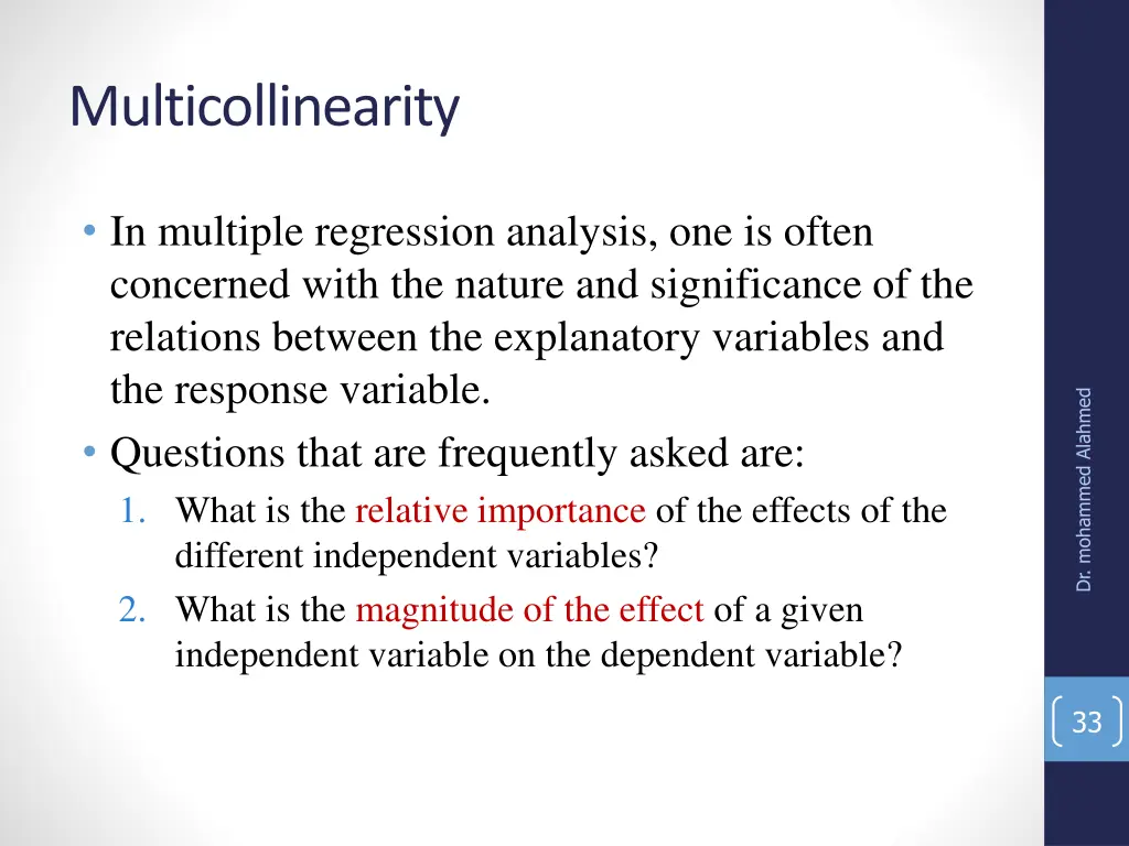 multicollinearity