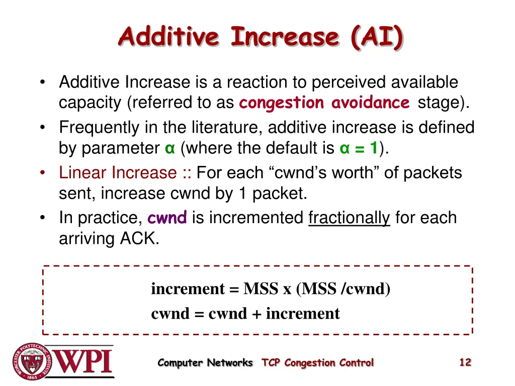 additive increase ai