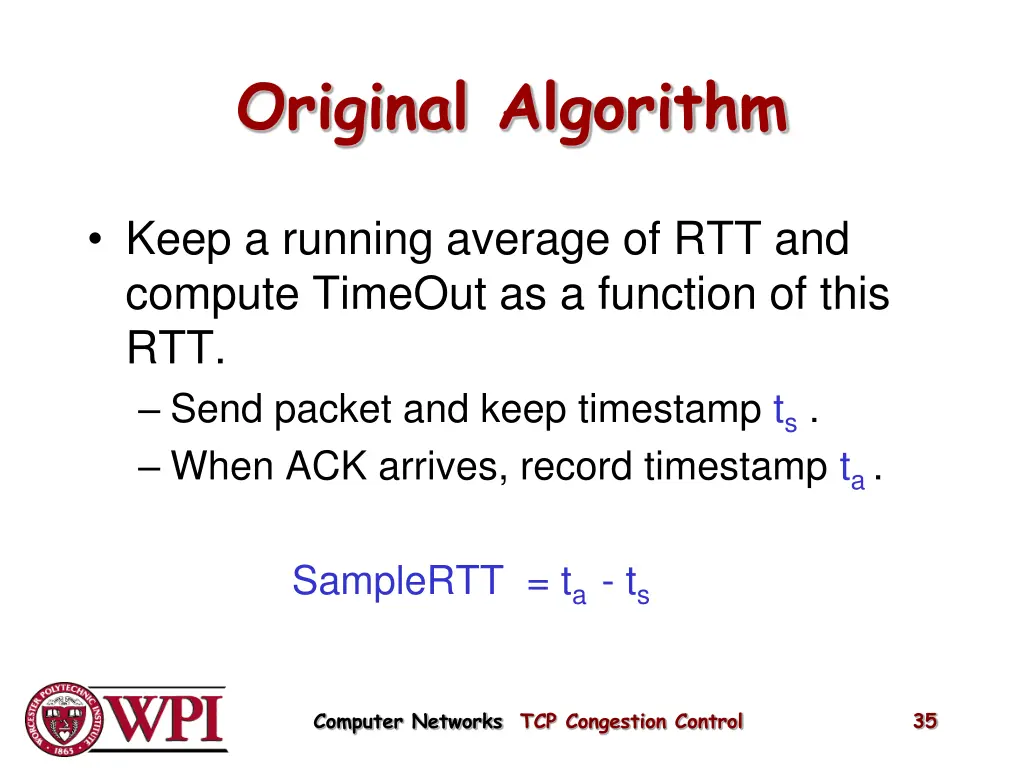 original algorithm