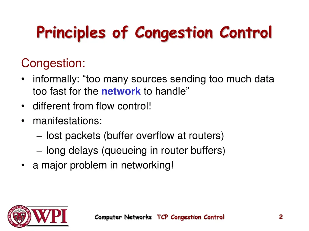principles of congestion control