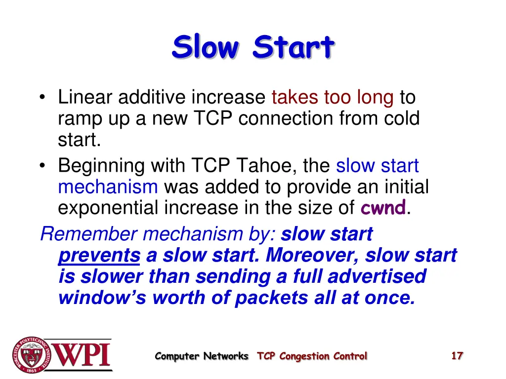 slow start