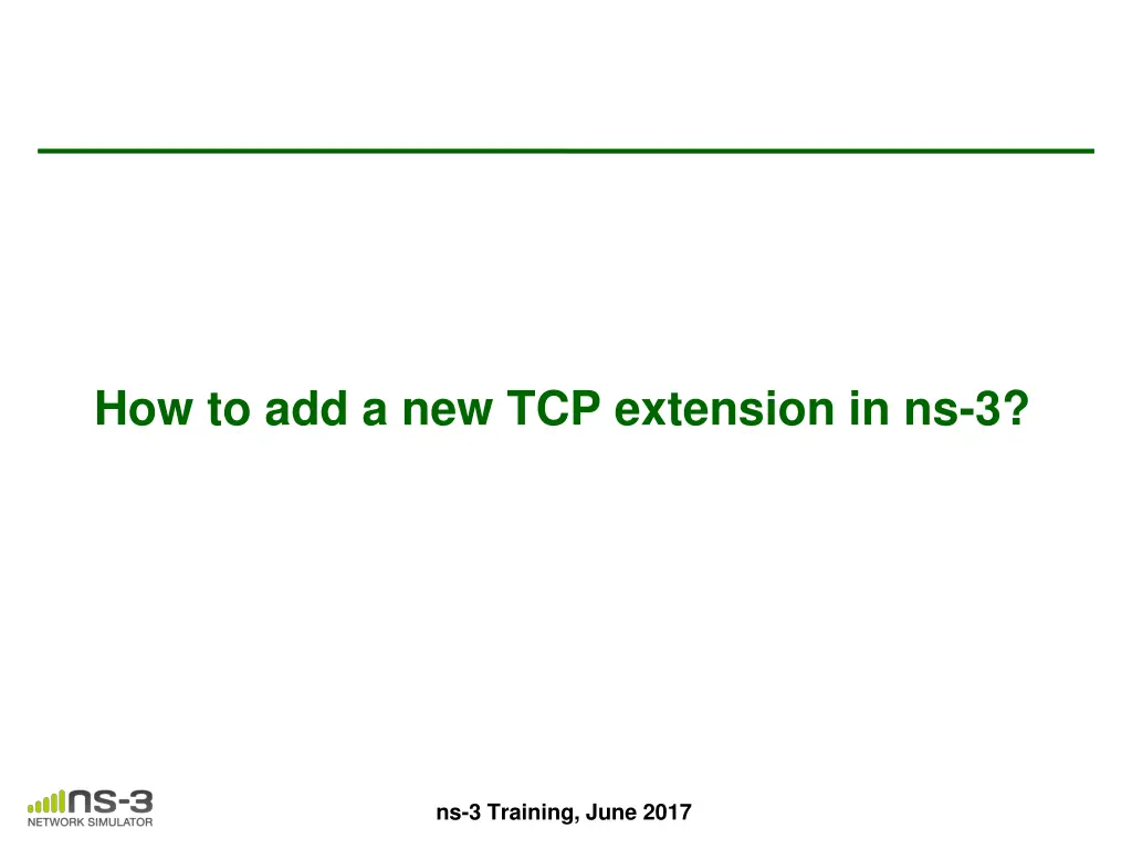 how to add a new tcp extension in ns 3
