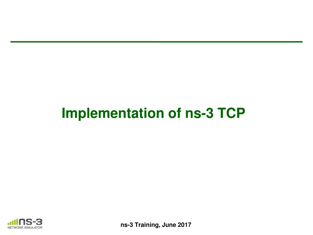 implementation of ns 3 tcp