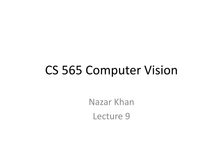cs 565 computer vision