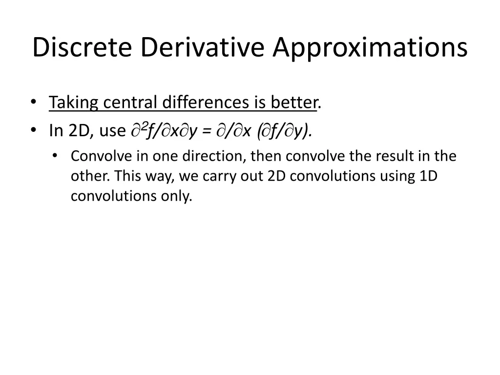 discrete derivative approximations 1