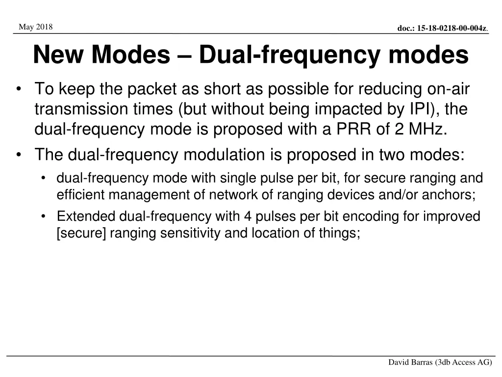 may 2018 new modes dual frequency modes 2
