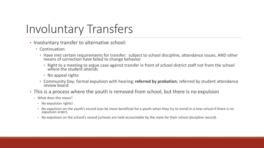involuntary transfers