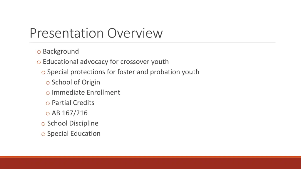 presentation overview
